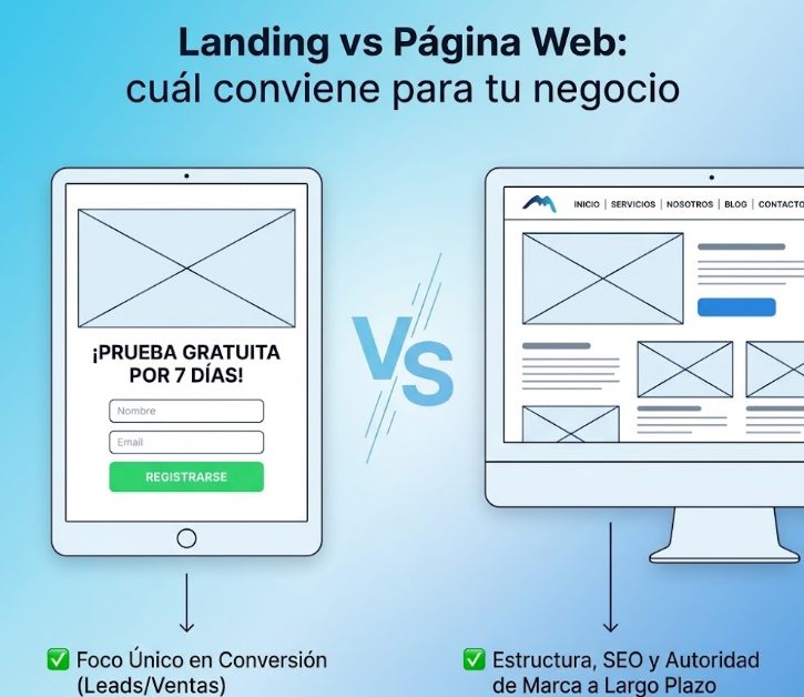 Diseño web con layout orientado a estrategia de conversión